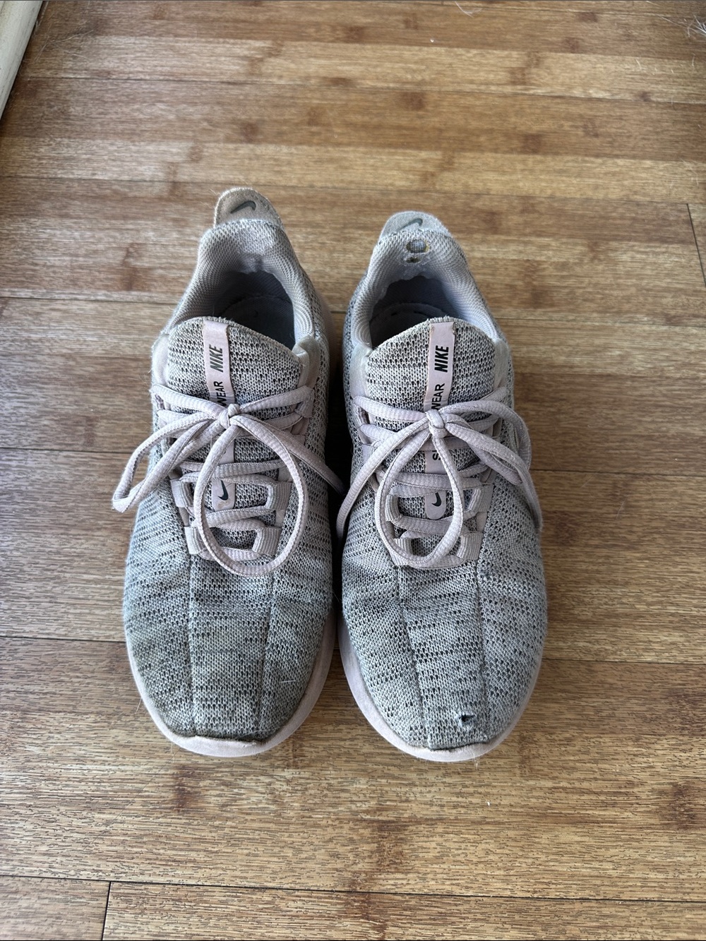 Nike Light Pink Knit Running Sneakers